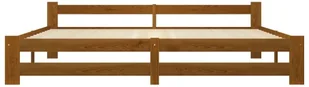 vidaXL Lumarko Rama łóżka, miodowy brąz, lite drewno sosnowe, 200 x 200 cm 322011 - Łóżka - miniaturka - grafika 4
