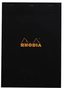 Notesy i bloczki - Rhodia notatnik zszyte i mikroperforiert, czarny 21 x 29,7 cm 182009-N - miniaturka - grafika 1