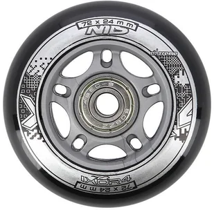 Nils EXTREME PU 72x24 82A CZARNE N (4 szt.) + ABEC-9 (8 szt.) ZESTAW EXTREME - Akcesoria do skatingu - miniaturka - grafika 3