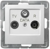 Gniazdka elektryczne - Ospel Gniazdo RTV-DATA Impresja BIAŁY GPA-YD/M/00 - miniaturka - grafika 1