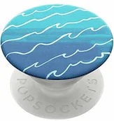 Uchwyty samochodowe do telefonów - PopSockets PopSockets PopGrip - Rozkładany uchwyt i podstawka do telefonów oraz tabletów z wymiennymi krążkami PopTops - Blue Tidal Wave 801381 - miniaturka - grafika 1