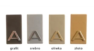 Litera samoprzylepna 4,5 cm srebro - plakietka - Numery na dom - miniaturka - grafika 2