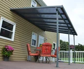 Pokrycia dachowe - Palram Aluminiowe zadaszenie tarasu Feria 3 x 4,25 m szare SPPALFER300X425sz - miniaturka - grafika 1