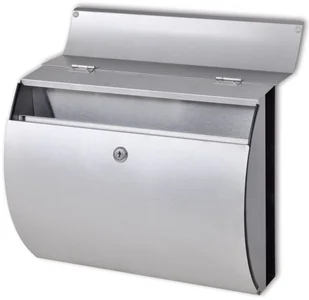 vidaXL Podwójna skrzynka na listy ze stali nierdzewnej na stojaku vidaXL - Skrzynki na listy - miniaturka - grafika 3