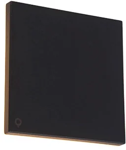 QAZQA Designerska lampa ścienna szare aluminium 15 cm z diodą LED 9W - Skyf - Lampy ogrodowe - miniaturka - grafika 2