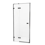 Ścianki i drzwi prysznicowe - New Trendy Drzwi prysznicowe uchylne lewe 80 cm EXK-3244 Avexa Gunmetal Brushed - miniaturka - grafika 1