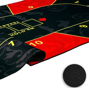 MKS CZERWONA MATA DO POKERA 200x90 CM POKŁADKA STÓŁ 20030151 - Zestawy do pokera - miniaturka - grafika 6
