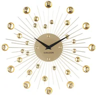 Zegary - Karlsson Zegar ścienny Sunburst Crystal gold by KA4860GD - miniaturka - grafika 1