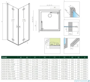 Radaway Nes Black KDD B kabina 90cm część prawa przejrzyste 10024090-54-01R | - Akcesoria do armatury i ceramiki - miniaturka - grafika 2