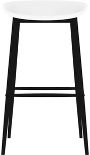 vidaXL Krzesła barowe, 4 szt., białe - Taborety i hokery - miniaturka - grafika 3