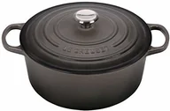 Brytfanny - Le Creuset Signature żeliwna brytfanna z pokrywką, 26 cm, okrągła, nadaje się do wszystkich rodzajów kuchenek i kuchenek indukcyjnych, pojemność: 5,3 l, Flint - miniaturka - grafika 1