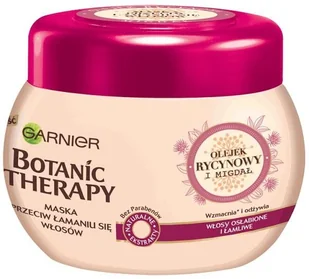 Garnier Botanic Therapy 300 ml Olejek Rycynowy i Migdał maska do włosów osłabionych i łamliwych - Maski do włosów - miniaturka - grafika 3