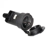 Osprzęt siłowy - Pawbol Gniazdo 230V gumowe 1 gniazdo 16A płaskie D.3149 - miniaturka - grafika 1