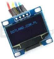Podzespoły elektroniczne - Wyświetlacz OLED niebieski graficzny 0,96'' 128x64px I2C MOD-08866 - miniaturka - grafika 1