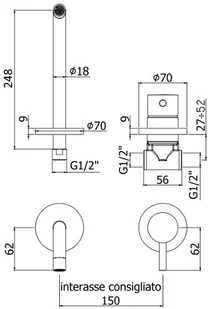 Paffoni Light LIG007CR70 - Baterie podtynkowe - miniaturka - grafika 2