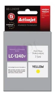 ActiveJet AB-1240YR tusz żółty zamiennik Brother LC1240Y LC1220Y AB-1240YR - Tusze zamienniki - miniaturka - grafika 2