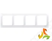 Klawisze i ramki - SIMON KONTAKT Ramka 4 poczwórna, biała uniwersalna do puszek karton-gips IP20/IP44 DRK4/11 SIMON 54 PREMIUM DRK4/11/KON - miniaturka - grafika 1