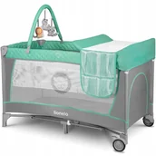 Łóżeczka i kojce - Łóżeczko Turystyczne Dwupoziomowe Kojec Składane - miniaturka - grafika 1