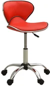 Fotele i krzesła biurowe - vidaXL Krzesło biurowe, czerwone, obite sztuczną skórą - miniaturka - grafika 1