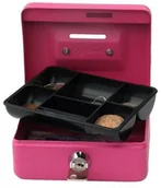 Sejfy i kasy pancerne - Cathedral kasetka na pieniądze, z zamkiem cylindrowym i 2 kluczykami, 10 cm, różowa CBPK4DE - miniaturka - grafika 1