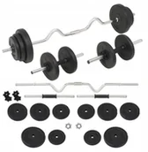 Sztangi - Sztanga i hantle z zestawem obciążeń 30 kg - miniaturka - grafika 1