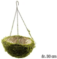 Donice - Kosz wiszący omszały zielony śr 30 cm - miniaturka - grafika 1