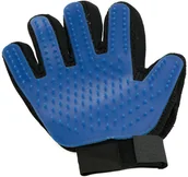 Szczotki i furminatory - Rękawica do czesania sierści niebieska prawa - miniaturka - grafika 1