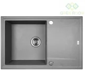 Zlewozmywaki - Laveo Megalo - zlewozmywak 1-komorowy z ociekaczem szary SBE 511T - miniaturka - grafika 1