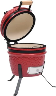vidaXL Lumarko Ceramiczny grill kamado z wędzarnią, 2-w-1, 56 cm, czerwony! 316095 - Grille - miniaturka - grafika 6