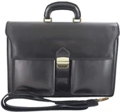 Teczki i aktówki - Barberini's Aktówka męska - skóra naturalna - Czarna 600-1 - miniaturka - grafika 1