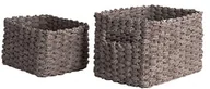 Pudła i pojemniki do przechowywania - Compactor ran7420 zestaw składający się z 2 białych dłużej niż przez Run koszami plecionej włókna z papieru, duży model z uchwytami, szary RAN7420 - miniaturka - grafika 1