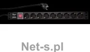 LogiLink Listwa zasilająca do szaf PDU9C02 19\" 16A PDU 9x Schuko 2m czarna - Listwy zasilające - miniaturka - grafika 3