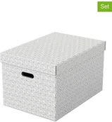 Pudła i pojemniki do przechowywania - Esselte Esselte Pojemniki (3 szt.) "Esselte" w kolorze białym - 35,5 x 30,5 x 51 cm - miniaturka - grafika 1