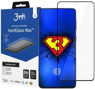 3mk Szkło hartowane HardGlass Max Samsung Galaxy S21 Ultra czarne 3MK1412 - Etui i futerały do telefonów - miniaturka - grafika 2