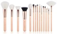 Pędzle do makijażu - Jessup Jessup Zestaw 15 Pędzli do Makijażu Peach/Rose Gold T446 JESS-T446-15 - miniaturka - grafika 1
