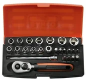 Klucze i nasadki - BAHCO zestaw kluczy nasadowych 25-częściowy sbsl25 - miniaturka - grafika 1