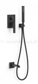 Zestawy prysznicowe - Tres Slim Exclusive zestaw prysznicowy czarny 20228007NM - miniaturka - grafika 1