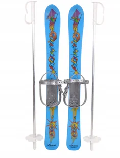 Narty zjazdowe 70 cm z kijkami wiązania dla dzieci - Narty - miniaturka - grafika 2