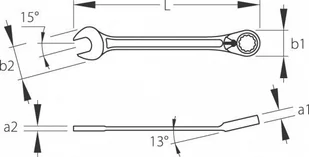 Gedore Przełączalny klucz oczkowo-płaski z grzechotką 7 UR 9 (2297264) 2297264 - Klucze i nasadki - miniaturka - grafika 3