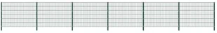 GSTORE Panel ogrodzeniowy ze słupkami żelazny 10,2 x 1,2 m zielony GS-278666 - Ogrodzenia - miniaturka - grafika 2