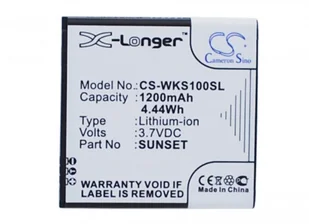 Cameron Sino Wiko Sunset 1200mAh 4.44Wh Li-Ion 3.7V () CS-WKS100SL - Baterie do telefonów - miniaturka - grafika 2