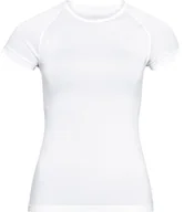 Koszulki i topy damskie - ODLO Performance X-Light Eco Top Crew Neck S/S Women, biały M 2022 Koszulki bazowe z krótkim rękawem 188501-10000-M - miniaturka - grafika 1