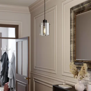 Lindby Kourtney lampa wisząca szklany klosz 1-pkt. - Lampy sufitowe - miniaturka - grafika 2