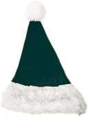 Dodatki do strojów karnawałowych - Strojemikolaja.pl Ciemnozielona czapka Mikołaja dla dzieci - miniaturka - grafika 1