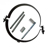 Kominy i akcesoria - Kamino-Flam Rura uchwyt stalowoszary przestawny f. 150er 331888 - miniaturka - grafika 1