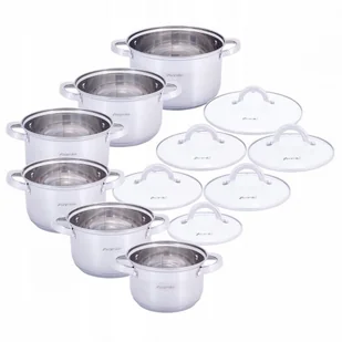 Kamille Zestaw komplet garnków ze stali nierdzewnej 12el. 5638S - Zestawy garnków i patelni - miniaturka - grafika 2