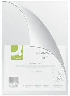 Q-Connect Obwoluta typu L, PP, A4, groszkowa, transparentna KF15612 - Koszulki na dokumenty - miniaturka - grafika 3