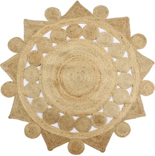 vidaXL Dywan ręcznie wypleciony z juty, 90 cm - Dywany - miniaturka - grafika 2