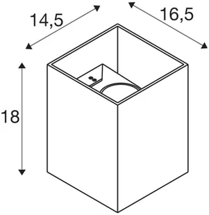 SLV Rusty kinkiet LED up/down prostopadłościan - Lampy ścienne - miniaturka - grafika 3