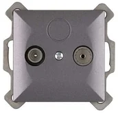 Gniazdka elektryczne - Abex Perła antracyt gniazdo antenowe końcowe GAP-P/K GAP-P/K-antracyt - miniaturka - grafika 1